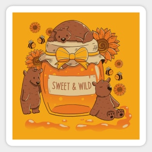 Sweet & Wild Bear by Tobe Fonseca Sticker